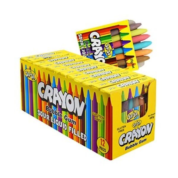 Jojo Crayon Sour Liquid Filled Bubblegum 55g