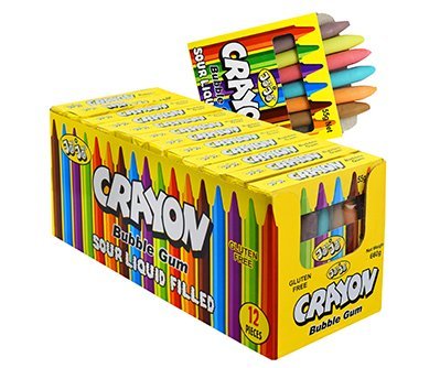 Jojo Crayon Sour Liquid Filled Bubblegum 55g