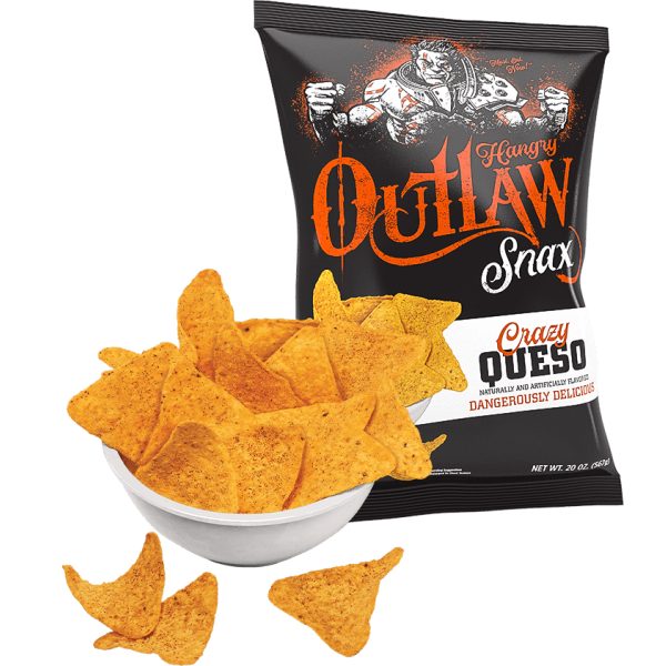 Outlaw Snax Crazy Queso Tortilla Chips 85g