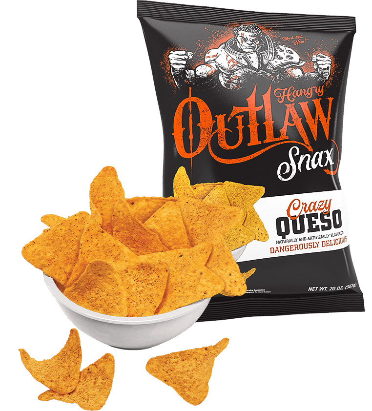 Outlaw Snax Crazy Queso Tortilla Chips 85g