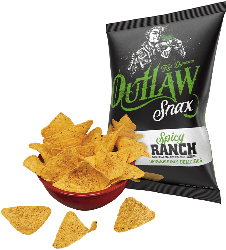 Outlaw Snax Spicy Ranch Tortilla Chips 85g