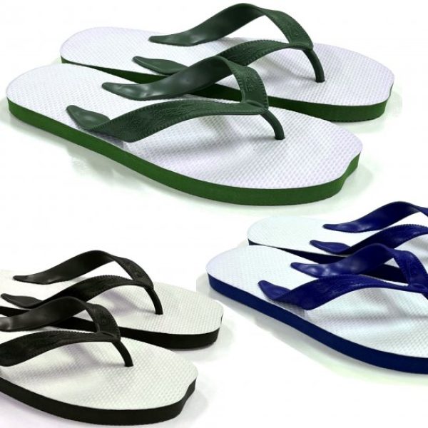 Mens Double Pluggers PVC Strap Thongs(3 Colours)