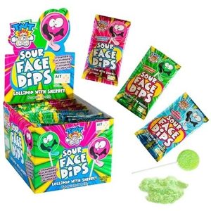 TNT Sour Face Dips Lollipop 15g