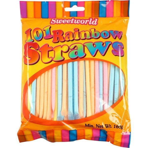 Sweetworld Rainbow Straws 101 160g