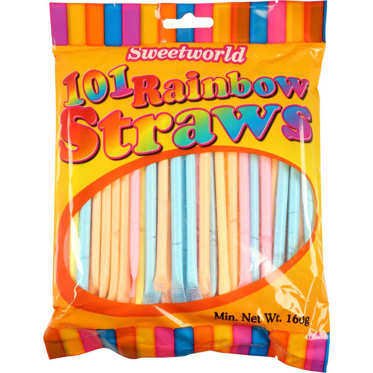 Sweetworld Rainbow Straws 101 160g