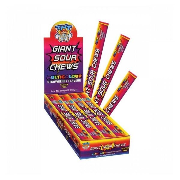 TNT Giant Sour Chews Multicolour 40g