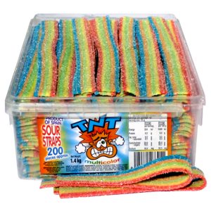 TNT Sour Straps Multi Colour 200pcs 1.4kg