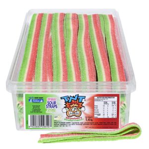 TNT Sour Straps Strawberry Watermelon 200pcs 1.4kg