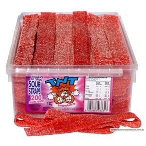TNT Sour Straps Strawberry 200pcs 1.4kg