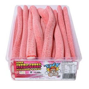 TNT Turbo Tubes Sour Strawberry 30pcs 1.5kg