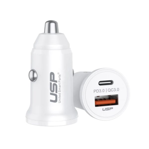 USP 20W USB A + Type C Fast Car Charger