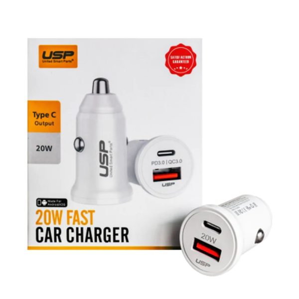 USP 20W USB A + Type C Fast Car Charger