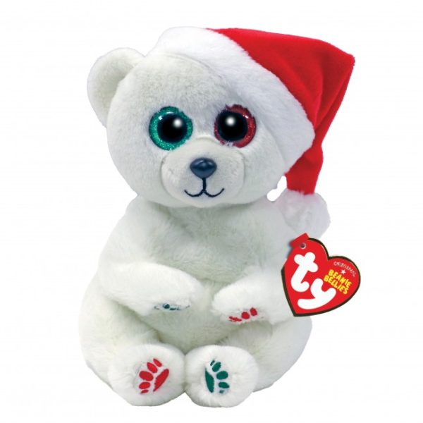 Ty Beanie Bellies Christmas Emery the White Polar Bear Regular Plush