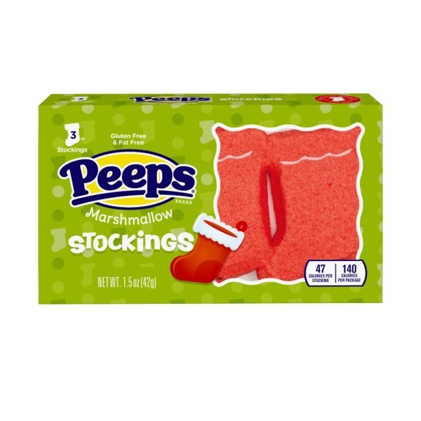 Peeps Christmas Marshmallow Stockings - 3 Pack - 43g