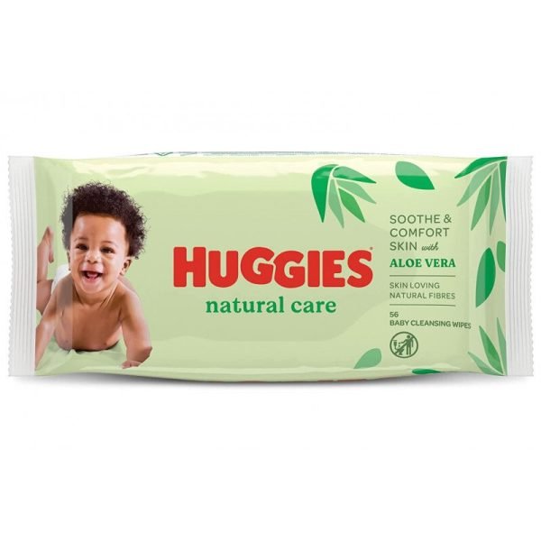 Huggies Natural Care Aloe Vera Baby Wipes 56 Pack