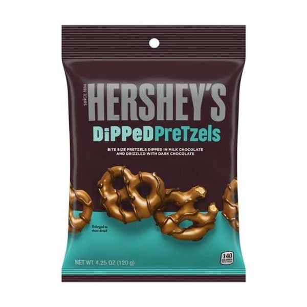 Hershey Dipped Pretzel Milk Chocolate Peg Bag 120g