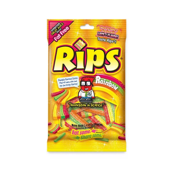 Rips Chewy Candy Rainbow Licorice 99g