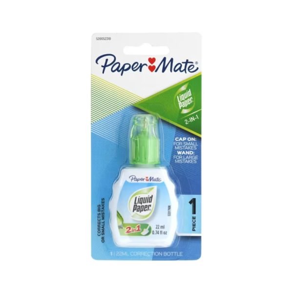 Paper Mate Liquid Paper 2-in-1 Correction Fluid - 22ml
