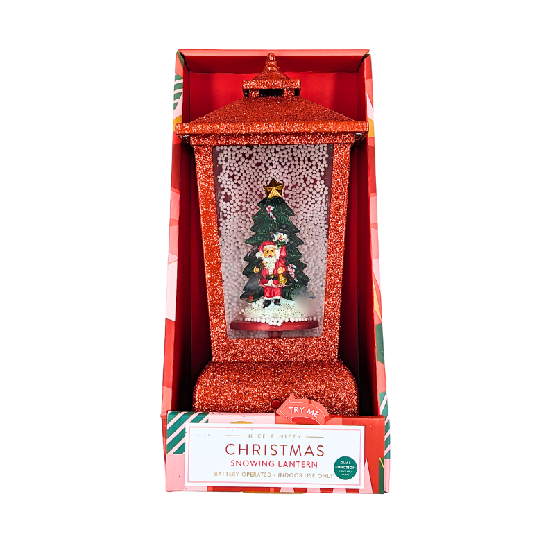 Nice & Nifty Christmas Snowing Lantern