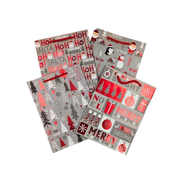 Christmas Bag - Assorted Designs - 23x18x9cm