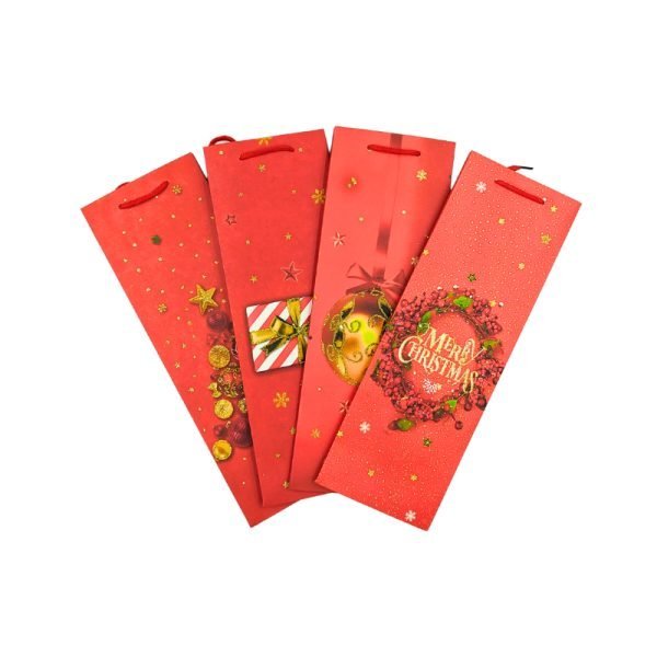 Christmas Wine Bag - Assorted Designs - 36x12x10cm