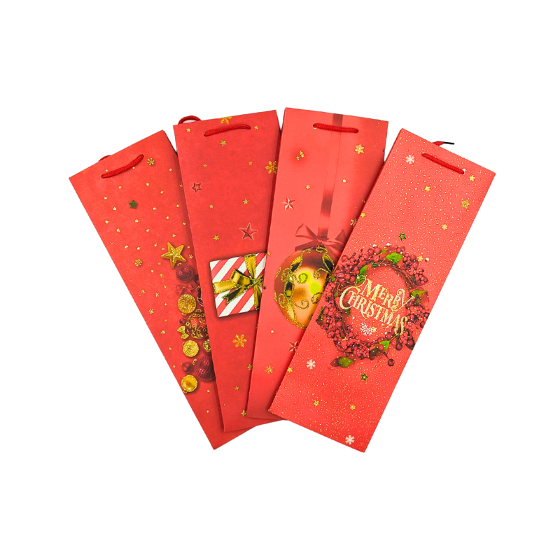 Christmas Wine Bag - Assorted Designs - 36x12x10cm