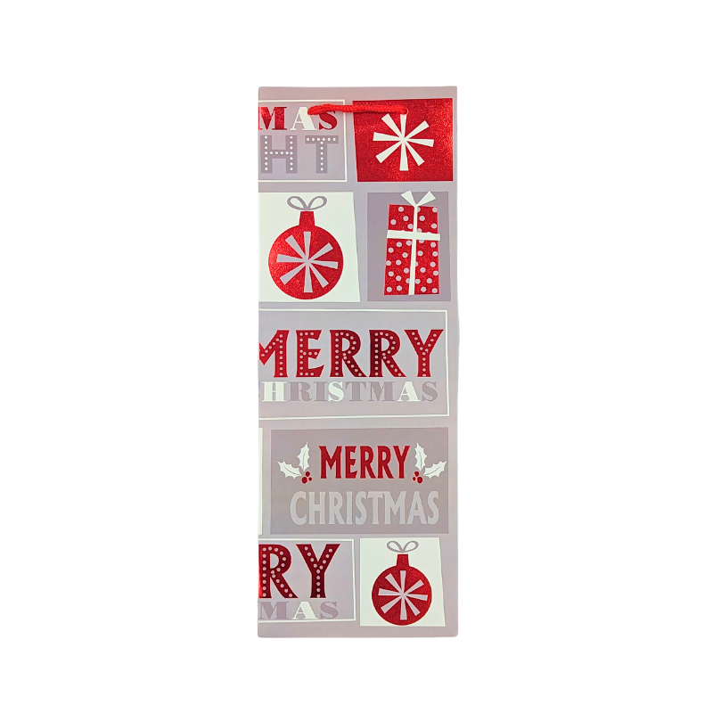 Christmas Wine Bag - Assorted Designs - 36x12x10cm - Image 3