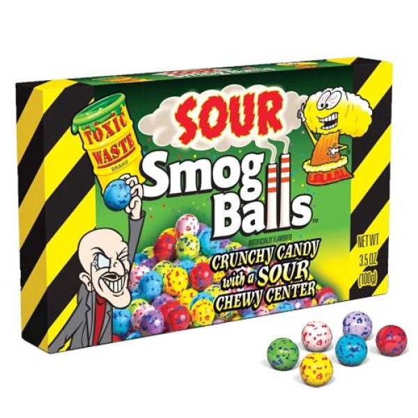 Toxic Waste Sour Smog Balls Candy Theatre Box 99g