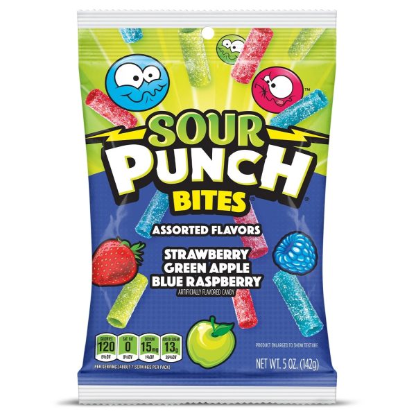 Sour Punch Candy Bites Assorted Flavours Bag 113g