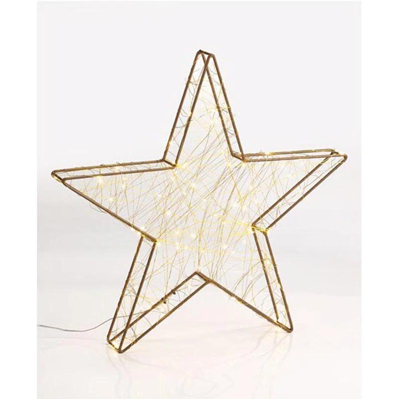 Nice & Nifty Christmas Giant Wire Star Light Warm White - Gold