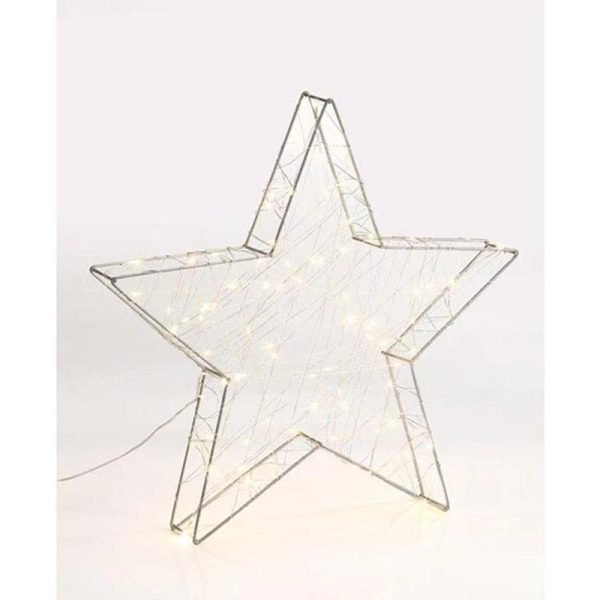 Nice & Nifty Christmas Giant Wire Star Light Warm White - Silver