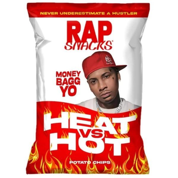 Rap Snacks Money Bag Yo Heat Vs Hot Chips 71g