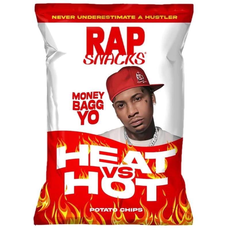 Rap Snacks Money Bag Yo Heat Vs Hot Chips 71g