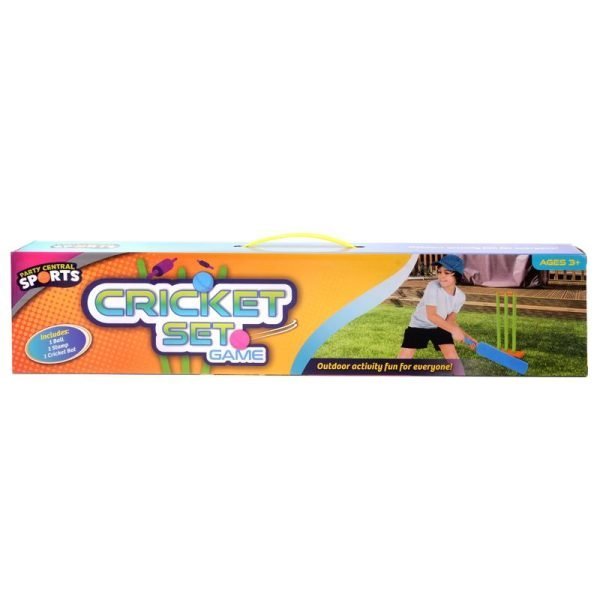 Cricket Set Portable 7pce 60cm x 6.5cm x 13.5cm Includes: 1 x Bat, 1 x Ball & Stumps (5pce)