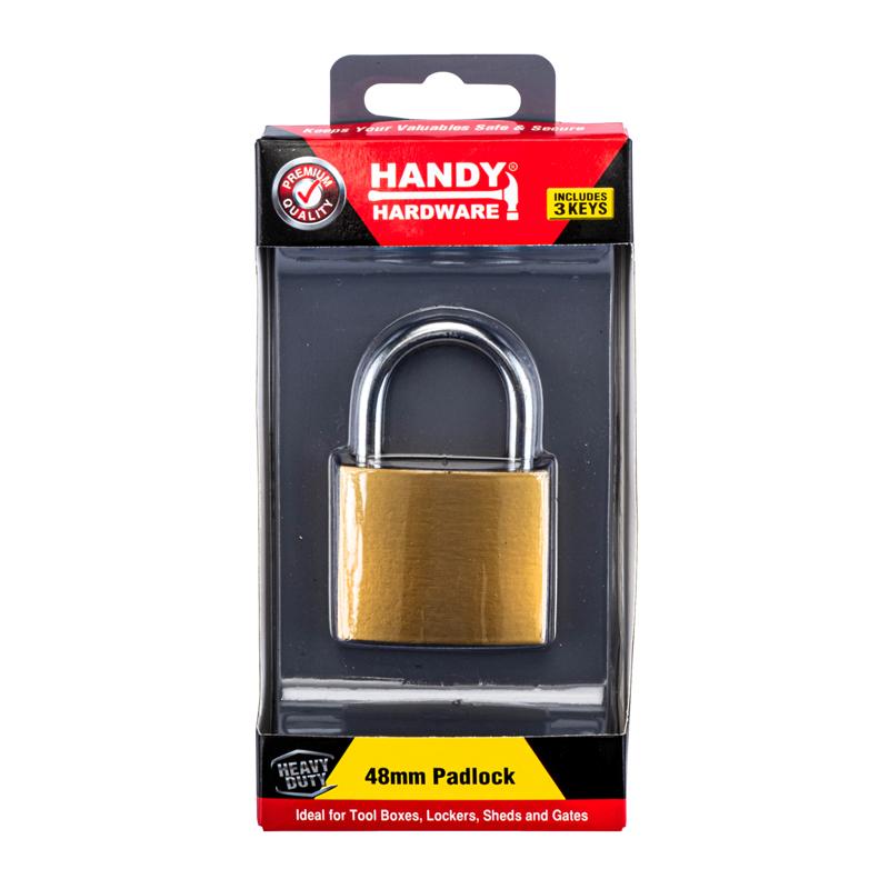 Handy Hardware Padlock 48mm Includes 3 Keys 1pk