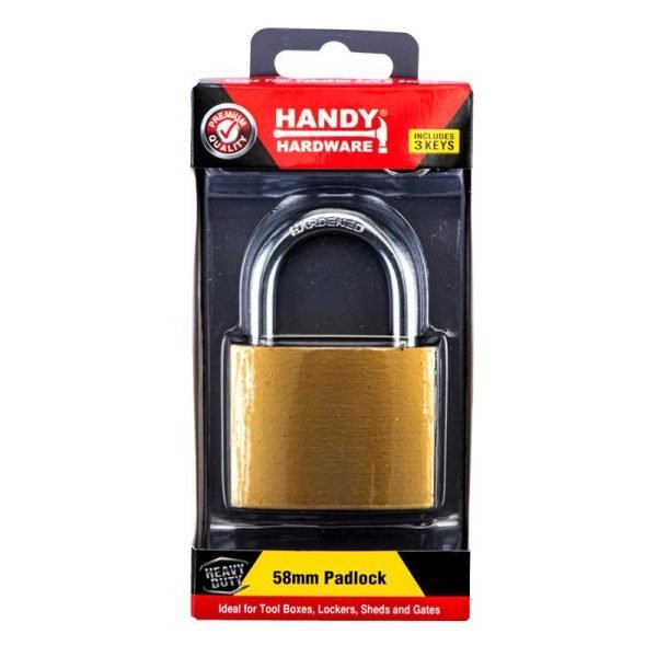 Handy Hardware Padlock 60mm Includes 3 Keys 1pk