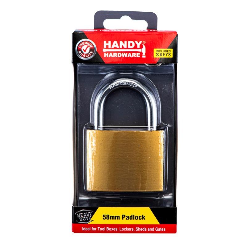 Handy Hardware Padlock 60mm Includes 3 Keys 1pk