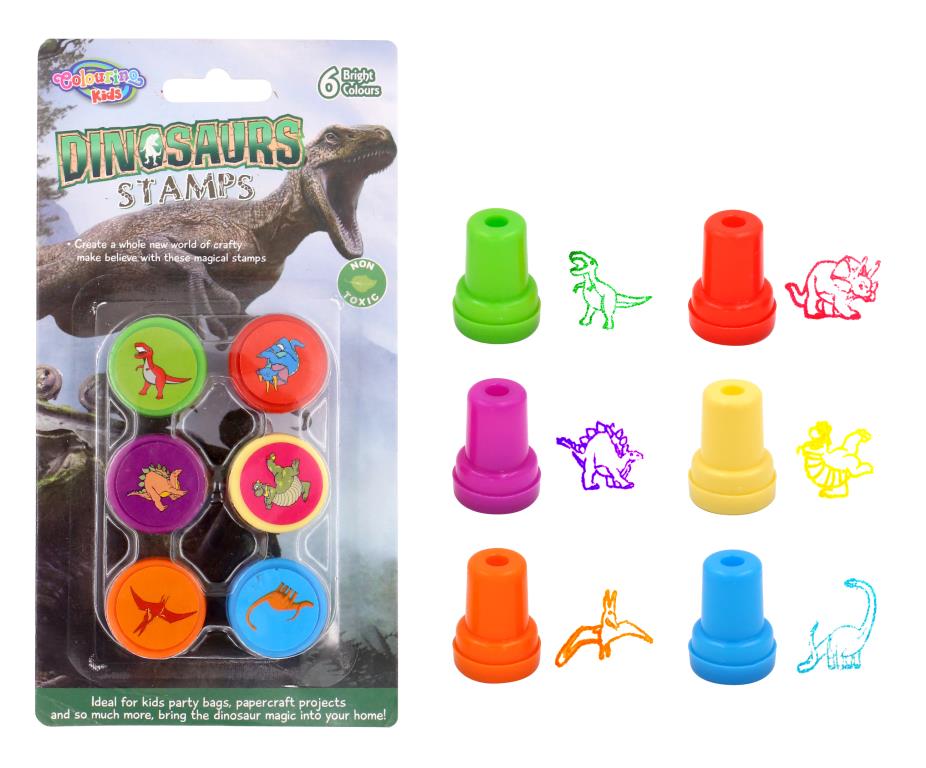 6PK Fun Stamps - Dinosaur Series
