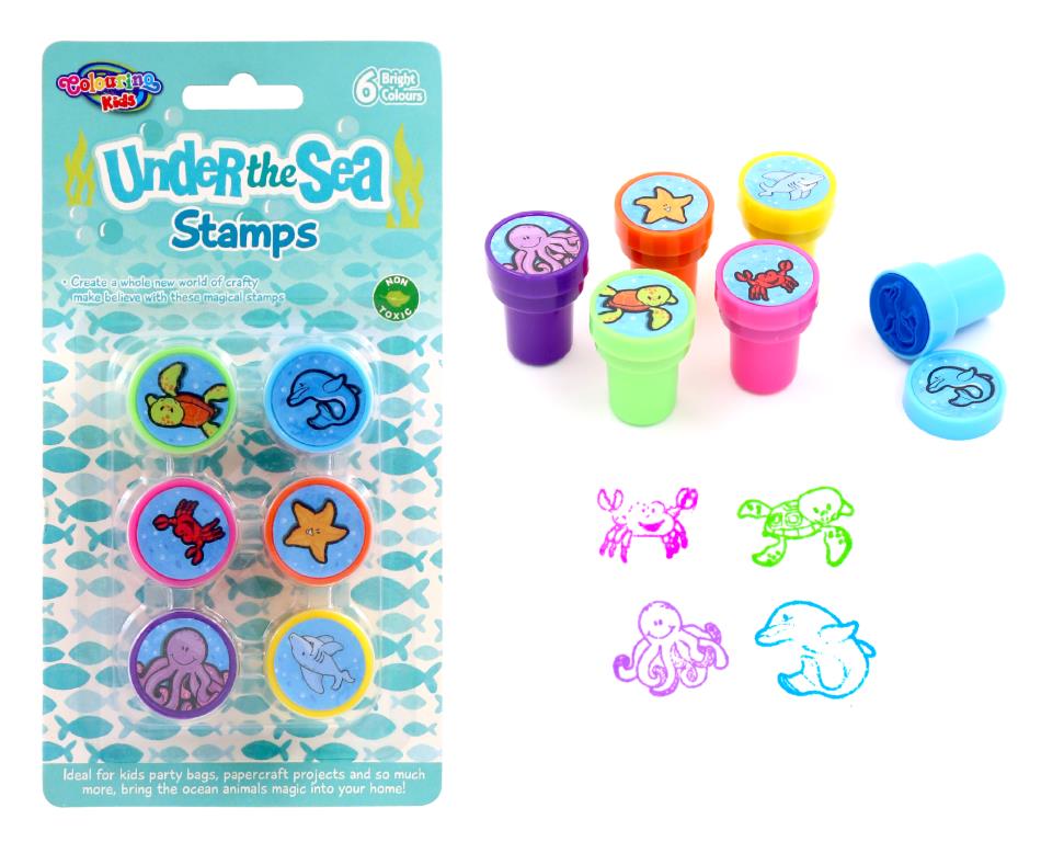 6PK Fun Stamps - Under The Sea Series
