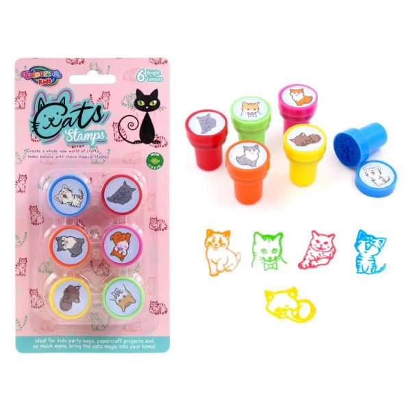 6PK Fun Stamps - Cat Series