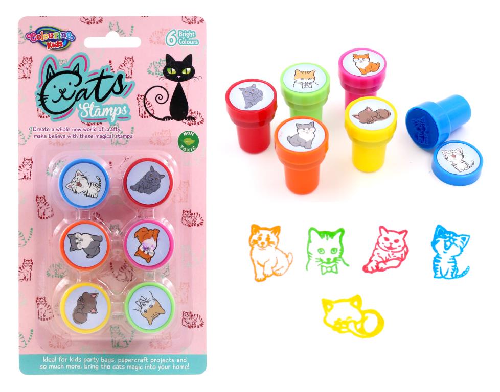 6PK Fun Stamps - Cat Series