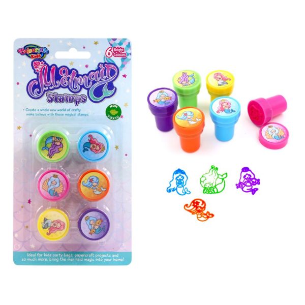 6PK Fun Stamps - Mermaid Series