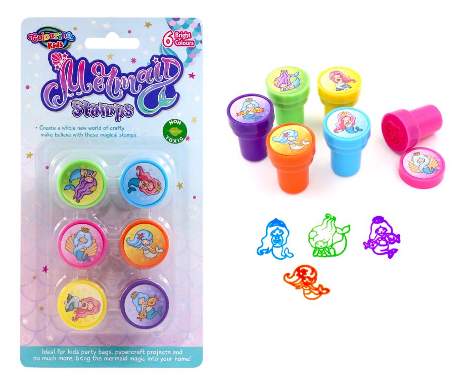 6PK Fun Stamps - Mermaid Series