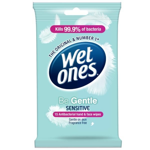 Wet Ones Be Gentle Sensitive Wipes - 15 Pack