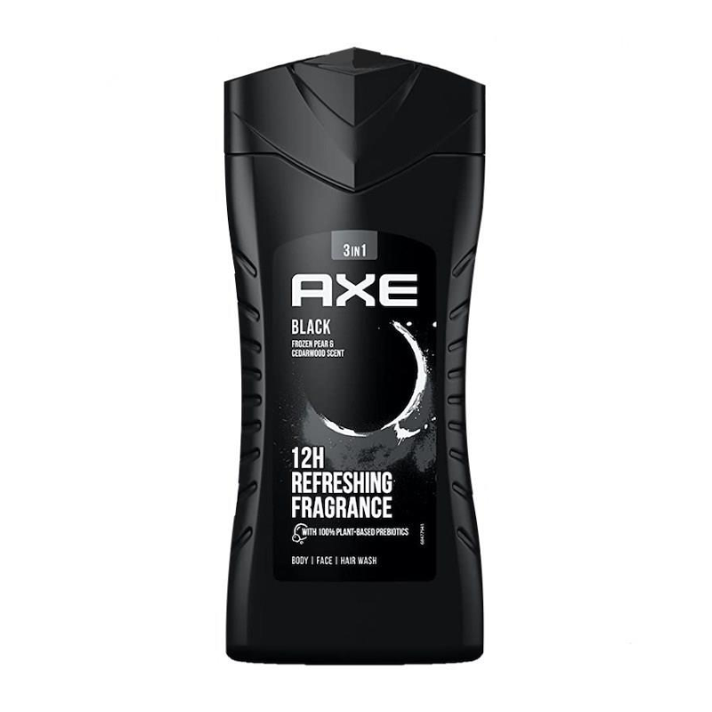 Axe 3-in-1 Body/Face/Hair Wash - Black - 250ml