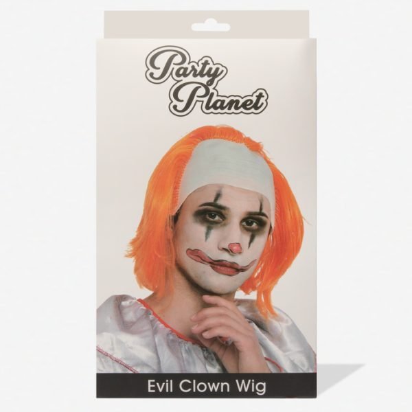Party Planet Halloween Wigs - Evil Clown Wig (Orange)