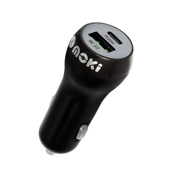 Moki Car Charger PD Type-C 20W + USB QC 3.0