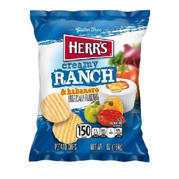 Herr's Creamy Ranch & Habanero Potato Chips 170g