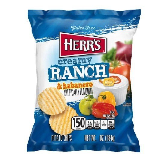 Herr's Creamy Ranch & Habanero Potato Chips 170g