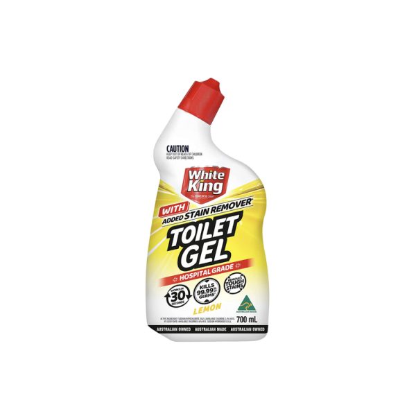 White King Toilet Gel Stain Remover Lemon 700mL